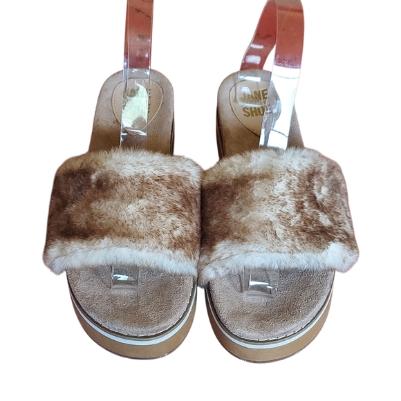 Jane And The Shoe Astro Furry Slide  Platform Slippers Women's We - Picture 5 of 16
